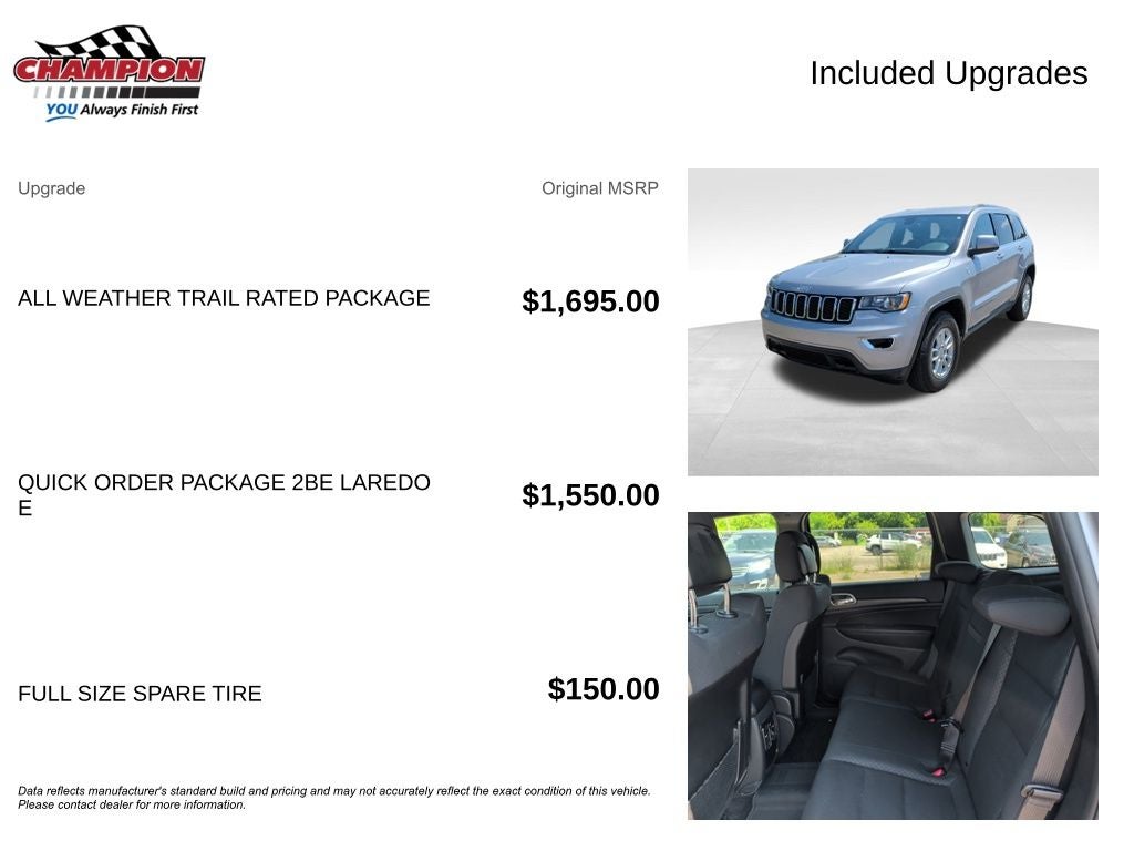 2019 Jeep Grand Cherokee Laredo E 4x4