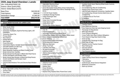 2026 Jeep Grand Cherokee GRAND CHEROKEE L LAREDO 4X4