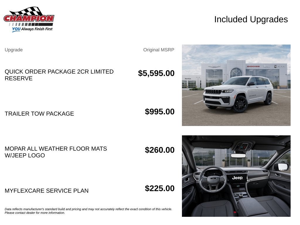 2026 Jeep Grand Cherokee GRAND CHEROKEE L LIMITED RESERVE 4X4