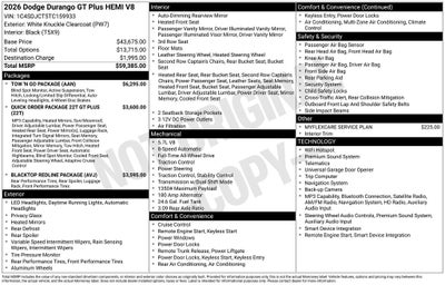 2026 Dodge Durango GT Plus HEMI V8