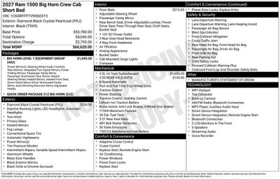 2027 RAM 1500 Big Horn