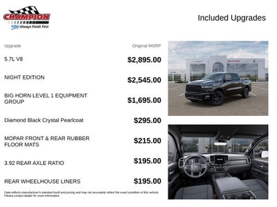 2026 RAM 1500 RAM 1500 BIG HORN CREW CAB 4X4 5'7' BOX