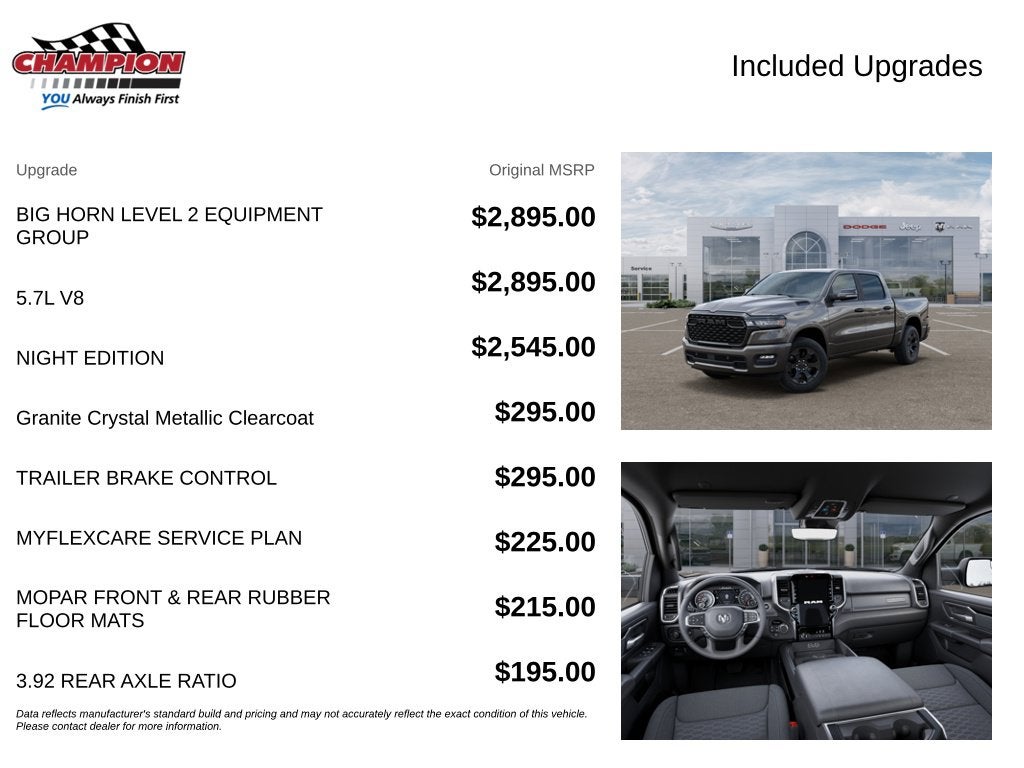 2026 RAM Ram 1500 RAM 1500 BIG HORN CREW CAB 4X4 5'7' BOX