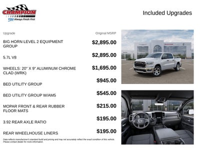 2026 RAM Ram 1500 RAM 1500 BIG HORN CREW CAB 4X4 5'7' BOX