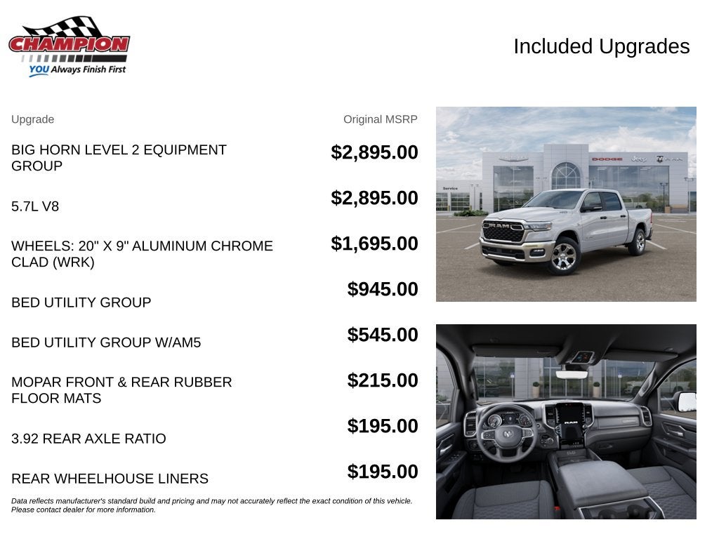 2026 RAM Ram 1500 RAM 1500 BIG HORN CREW CAB 4X4 5'7' BOX