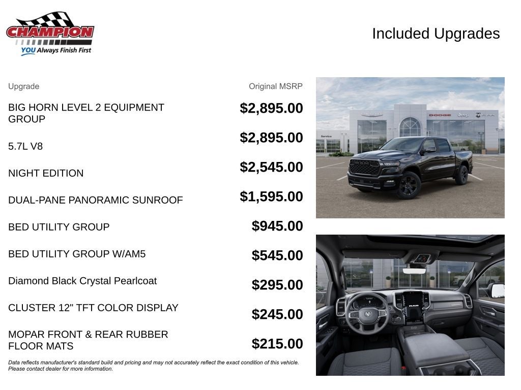 2026 RAM 1500 RAM 1500 BIG HORN CREW CAB 4X4 5'7' BOX