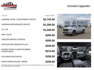 2026 RAM Ram 1500 RAM 1500 LARAMIE CREW CAB 4X4 5'7' BOX