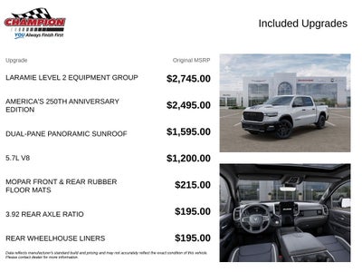 2026 RAM Ram 1500 RAM 1500 LARAMIE CREW CAB 4X4 5'7' BOX