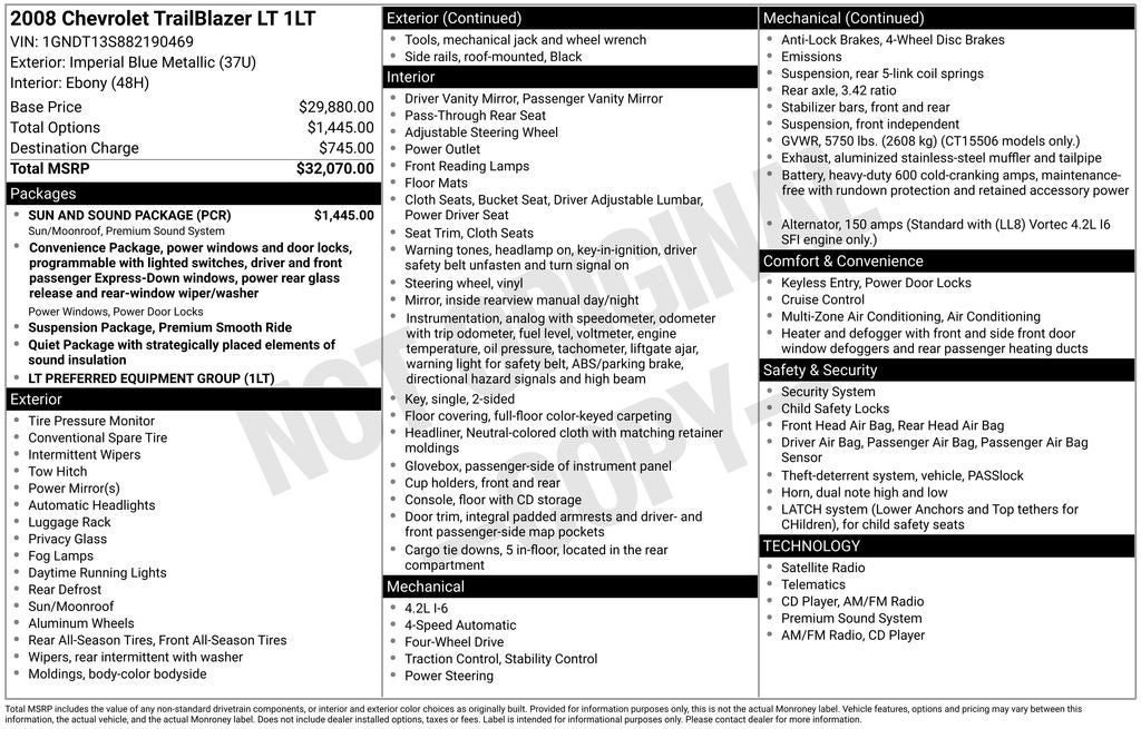 2008 Chevrolet TrailBlazer LT