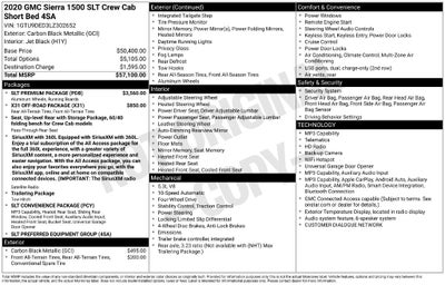 2020 GMC Sierra 1500 4WD Crew Cab Short Box SLT
