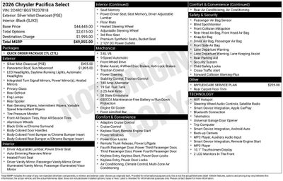 2026 Chrysler Pacifica PACIFICA SELECT