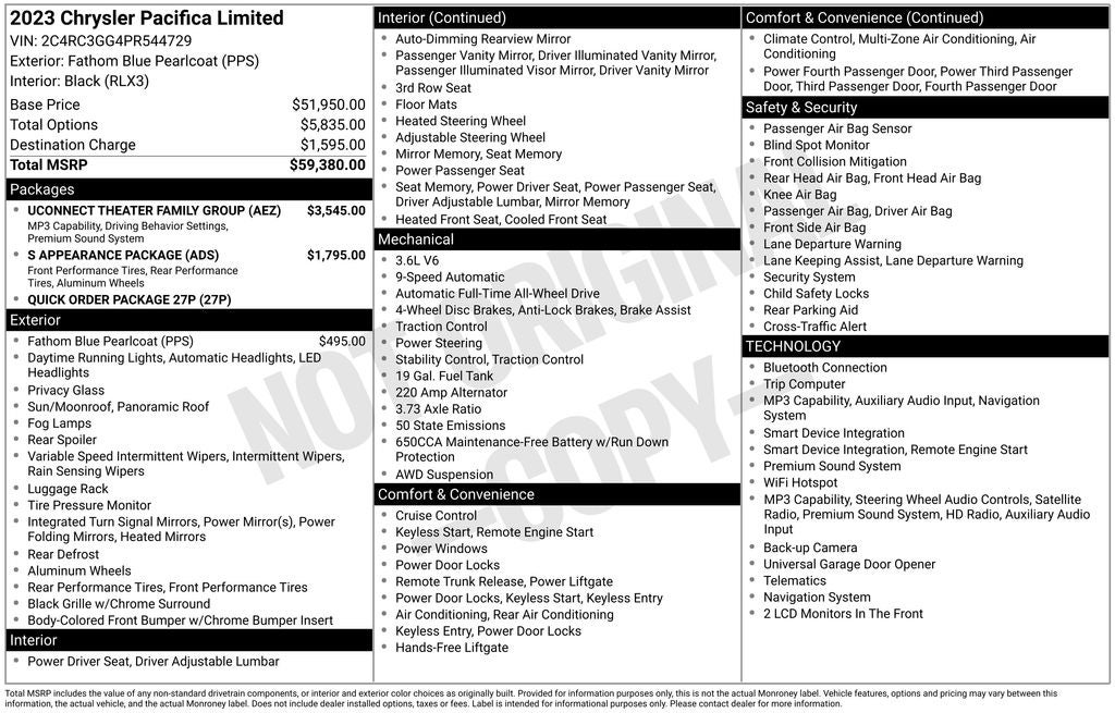 2023 Chrysler Pacifica Limited AWD