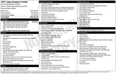 2027 Jeep Compass COMPASS LIMITED 4X4