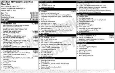 2026 RAM Ram 1500 RAM 1500 LARAMIE CREW CAB 4X4 5'7' BOX