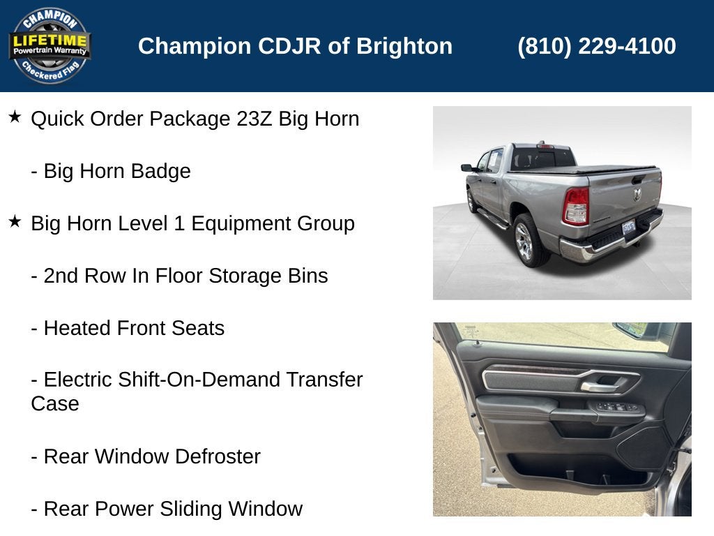 2023 RAM 1500 Big Horn Crew Cab 4x4 5'7' Box