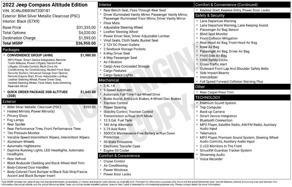 2022 Jeep Compass Altitude 4x4