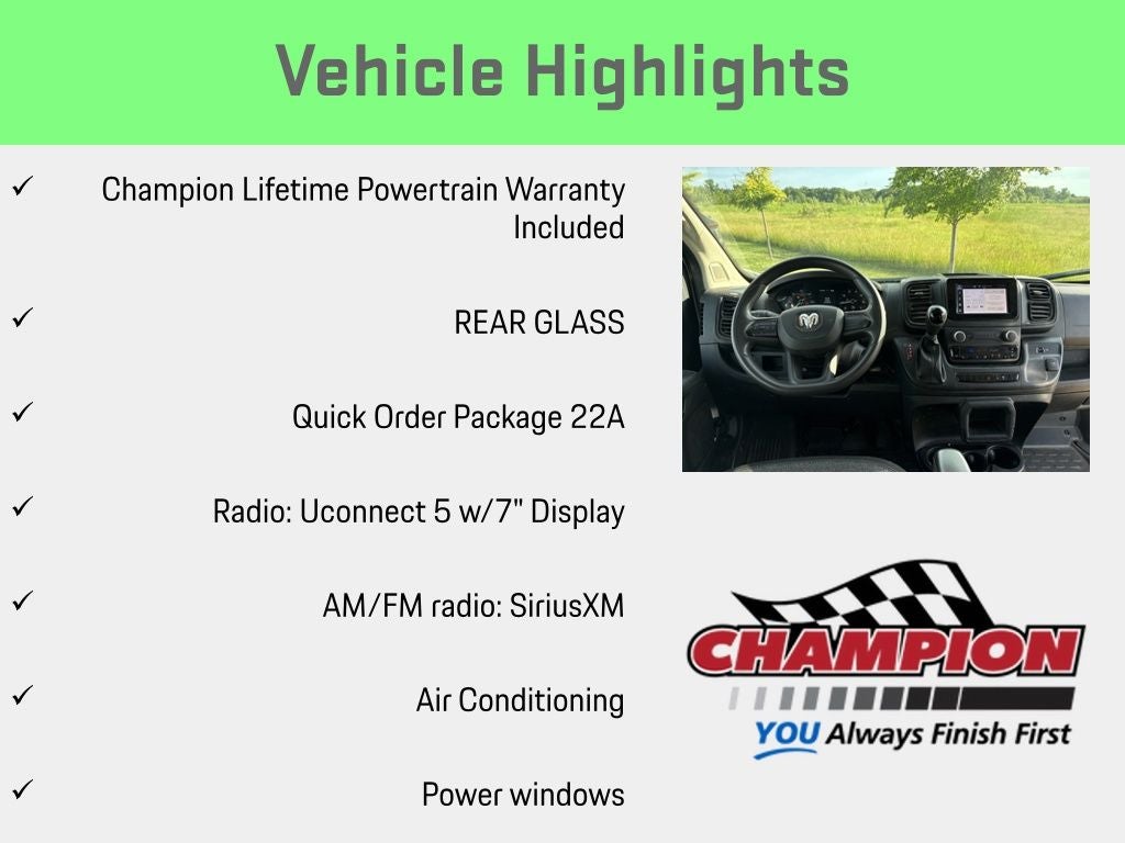 2023 RAM ProMaster 2500 Cargo Van High Roof 159' WB