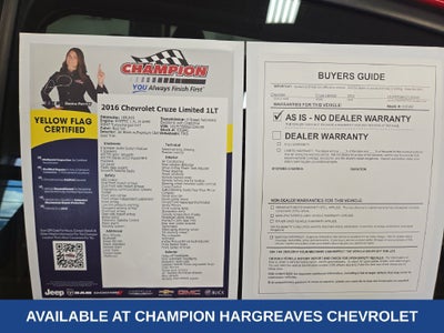 2016 Chevrolet Cruze Limited LT