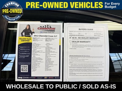 2012 Chevrolet Cruze LT w/1LT