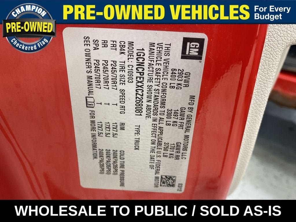 2012 Chevrolet Silverado 1500 Work Truck