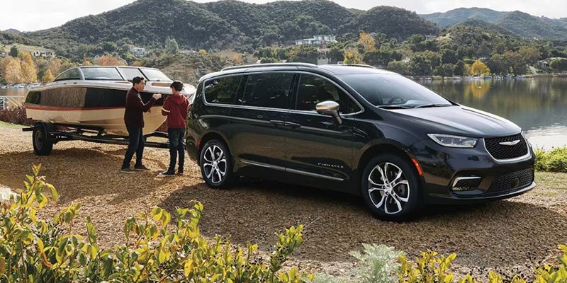 Chrysler Pacifica Exterior Side View at Campsite