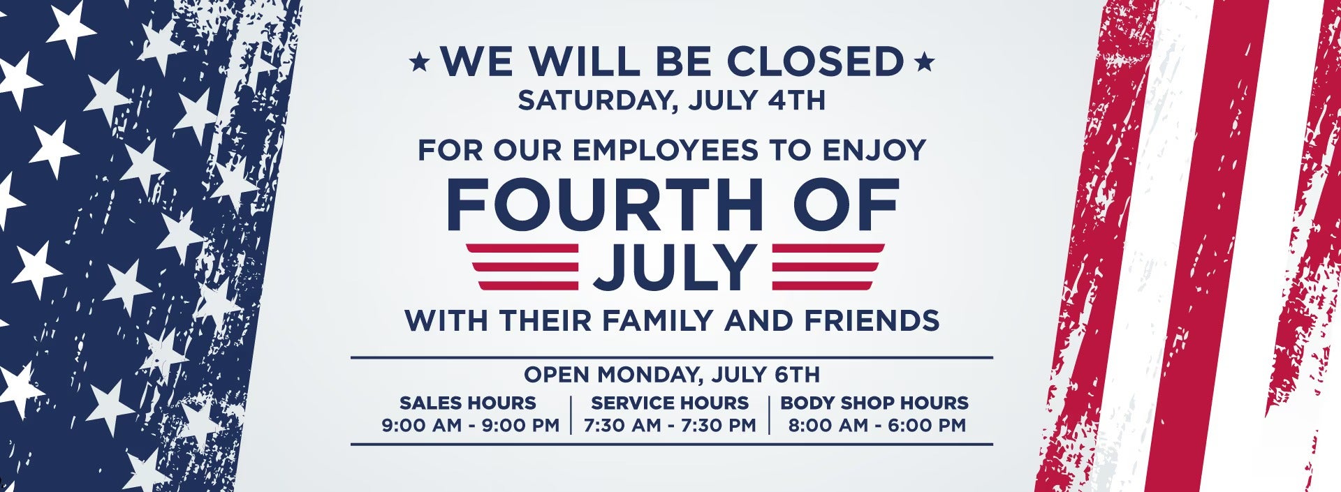 Fourth of July at Champion Cueter Chrysler Jeep Dodge RAM in Ypsilanti MI