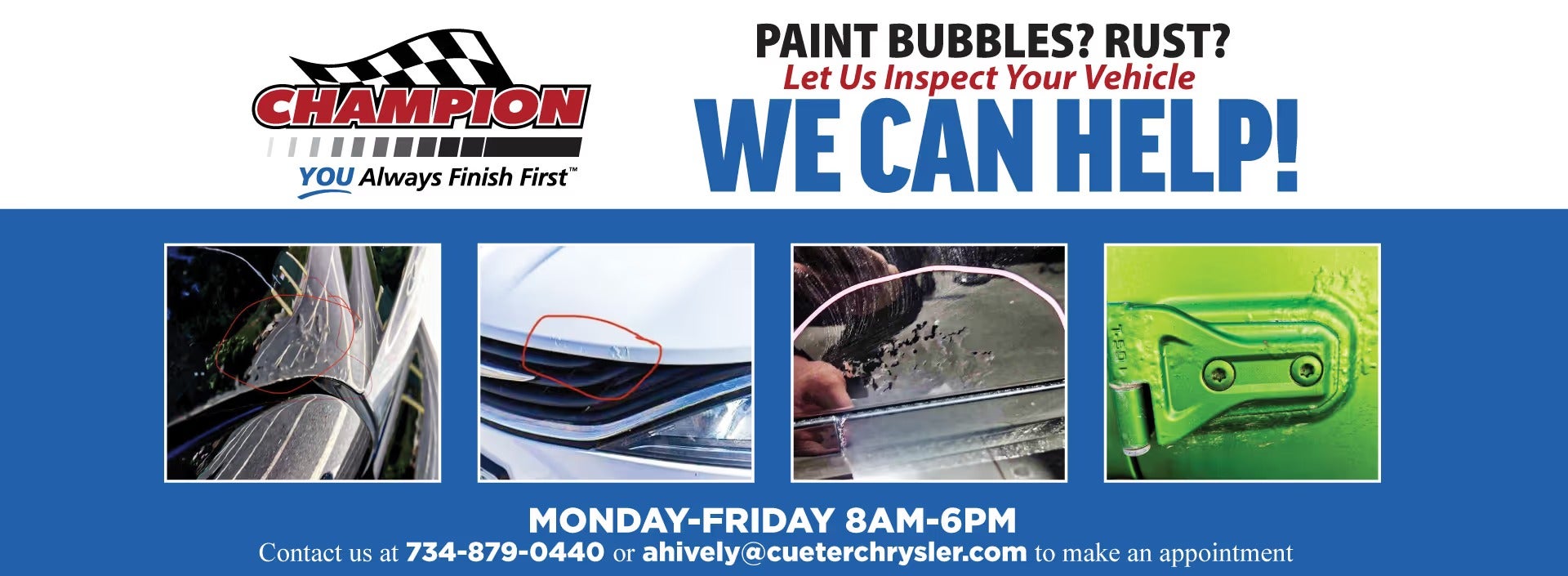 We Can Help at Champion Cueter Chrysler Jeep Dodge RAM in Ypsilanti MI