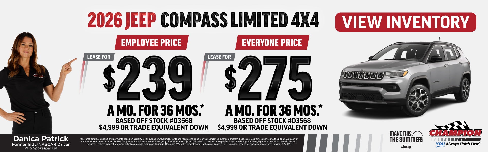 2026 Jeep Compass Limited at Champion Cueter Chrysler Jeep Dodge RAM in Ypsilanti MI