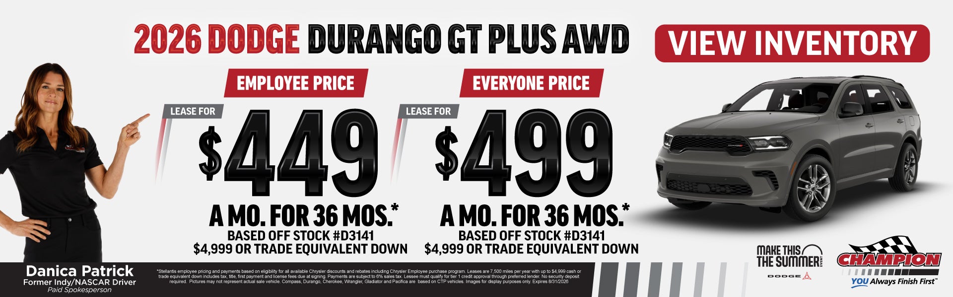 2026 Dodge Durango GT Plus at Champion Cueter Chrysler Jeep Dodge RAM in Ypsilanti MI
